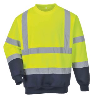 hi visibility with logo printed sweatshirt ideal for work wear
