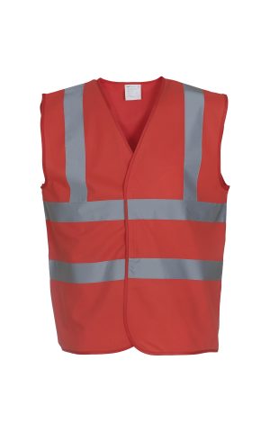 Coloured HIigh visibility Vests branded
