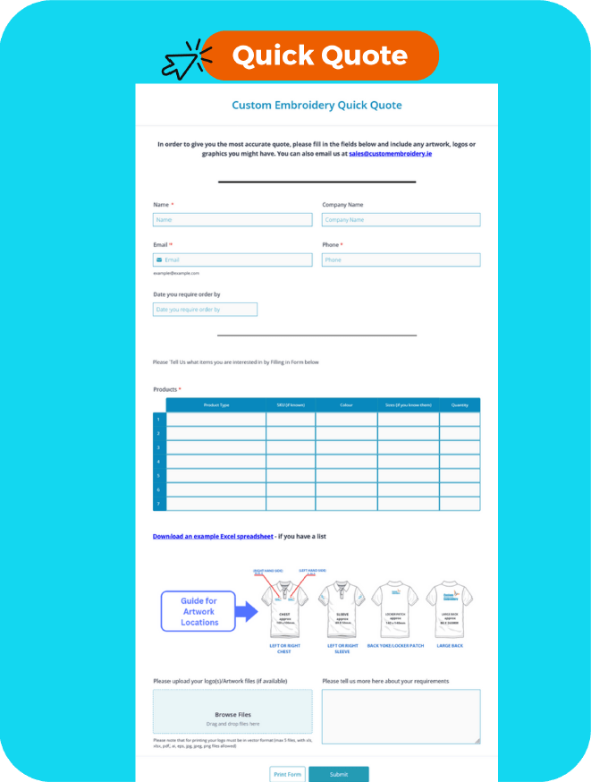 Way to order - quote