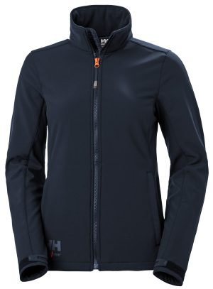 Helly hansen softshell jacket in navy for work wear uniforms