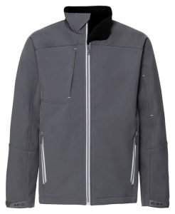 Russell Bionic Softshell Jacket, water-repellent and wind-resistant. Ideal for Irish workplaces with custom embroidery branding. full zip and pockets in navy