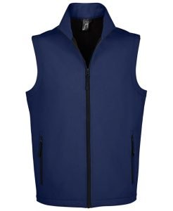 Men's Race Softshell Bodywarmer from Sol's two pockets AND FULL ZIP