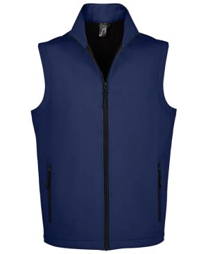 Men's Race Softshell Bodywarmer from Sol's two pockets AND FULL ZIP