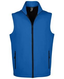 Men's Race Softshell Bodywarmer from Sol's two pockets AND FULL ZIP