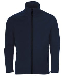 Race SoftShell Men's Jacket full zip with pockets in navy or black