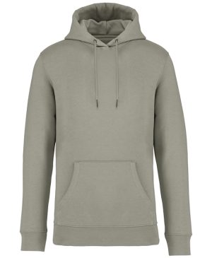 Unisex Heavyweight Hooded Sweatshirt from Native Spirit in 35 colours, drawstrings and front pockets in a Brushed back fleece. Drop shoulder style. Straight fit. Lined hood with self colour drawcord. Recycled metal eyelets and drawcord tips.