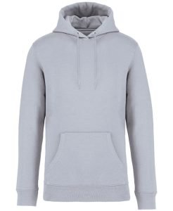 Unisex Heavyweight Hooded Sweatshirt from Native Spirit in 35 colours, drawstrings and front pockets in a Brushed back fleece. Drop shoulder style. Straight fit. Lined hood with self colour drawcord. Recycled metal eyelets and drawcord tips.