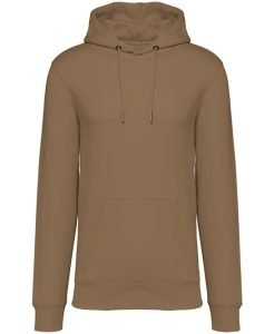 Unisex Heavyweight Hooded Sweatshirt from Native Spirit in 35 colours, drawstrings and front pockets in a Brushed back fleece. Drop shoulder style. Straight fit. Lined hood with self colour drawcord. Recycled metal eyelets and drawcord tips.