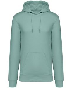 Unisex Heavyweight Hooded Sweatshirt from Native Spirit in 35 colours, drawstrings and front pockets in a Brushed back fleece. Drop shoulder style. Straight fit. Lined hood with self colour drawcord. Recycled metal eyelets and drawcord tips.