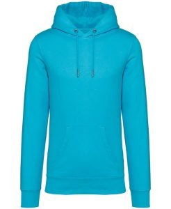 Unisex Heavyweight Hooded Sweatshirt from Native Spirit in 35 colours, drawstrings and front pockets in a Brushed back fleece. Drop shoulder style. Straight fit. Lined hood with self colour drawcord. Recycled metal eyelets and drawcord tips.
