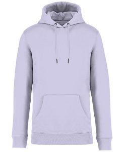 Unisex Heavyweight Hooded Sweatshirt from Native Spirit in 35 colours, drawstrings and front pockets in a Brushed back fleece. Drop shoulder style. Straight fit. Lined hood with self colour drawcord. Recycled metal eyelets and drawcord tips.