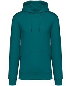 Unisex Heavyweight Hooded Sweatshirt from Native Spirit in 35 colours, drawstrings and front pockets in a Brushed back fleece. Drop shoulder style. Straight fit. Lined hood with self colour drawcord. Recycled metal eyelets and drawcord tips.