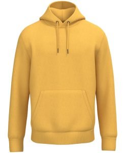 Unisex Heavyweight Hooded Sweatshirt from Native Spirit in 35 colours, drawstrings and front pockets in a Brushed back fleece. Drop shoulder style. Straight fit. Lined hood with self colour drawcord. Recycled metal eyelets and drawcord tips.