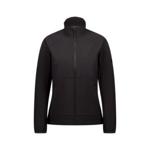 Softshell jacket for women in black full front zip by Mammut