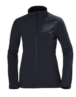 Softshell jacket for women in black full front zip by Helly Hansen