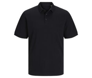 Men's Black polo t-shirt, short sleeve, Jack & Jones