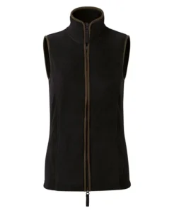 Women's fleece Gillet with brown trim
