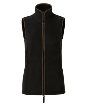 Women's fleece Gillet with brown trim