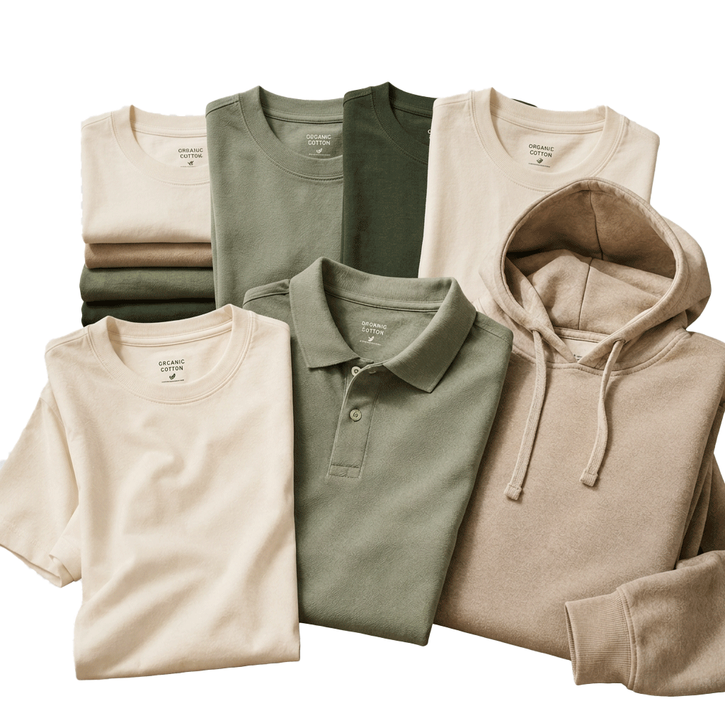 two color variants of a polo t-shirt, embroidered with a custom logo on the chest